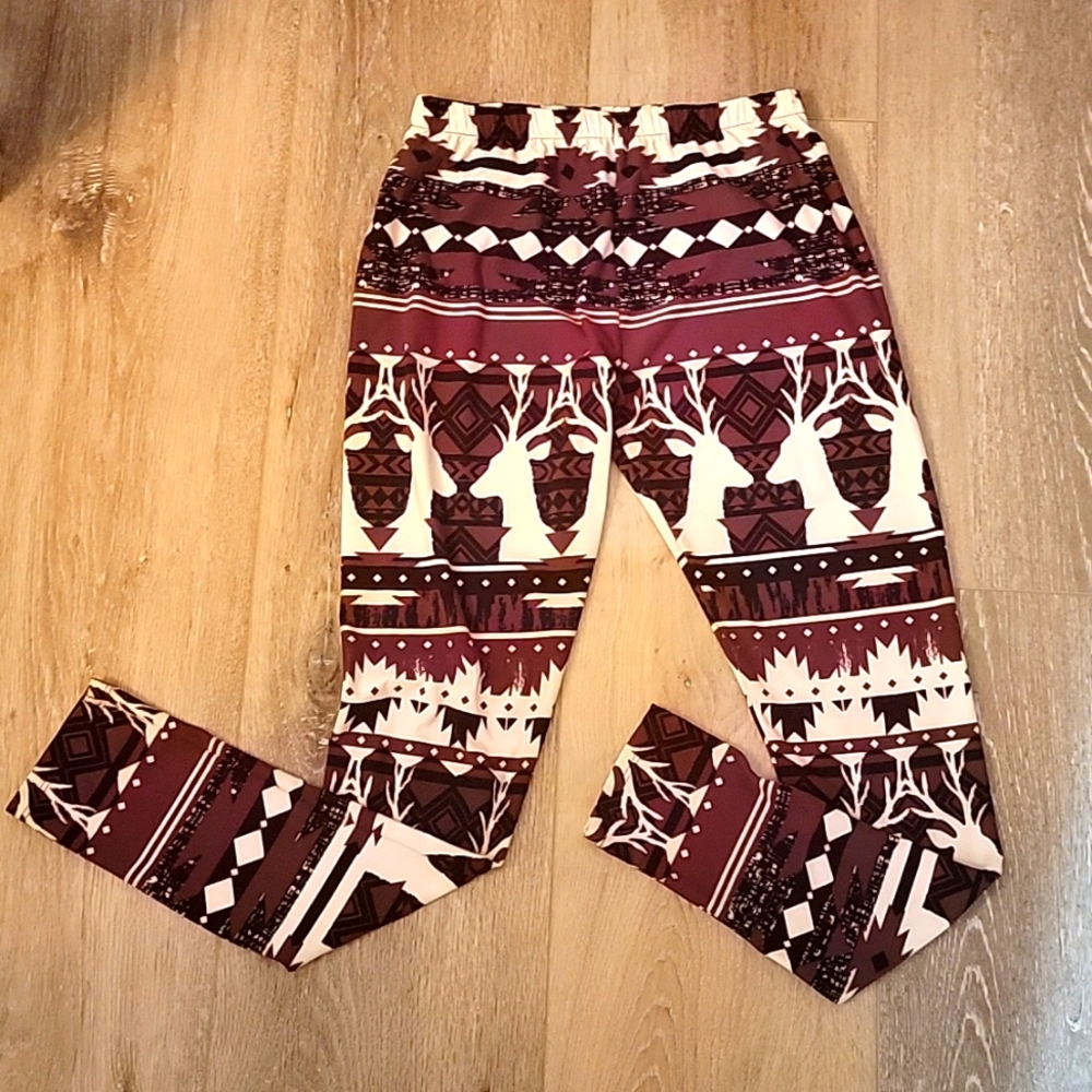 Ba • Bel Christmas Deer Print Leggings